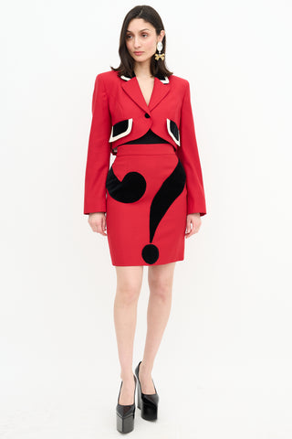 Moschino Question Mark Skirt Suit