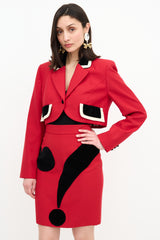 Moschino Question Mark Skirt Suit