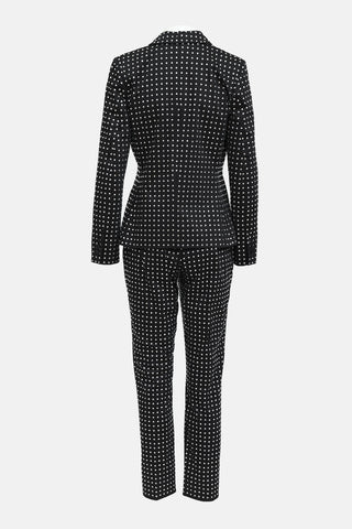 Moschino Crystal Blazer & Pant Co-Ord Set