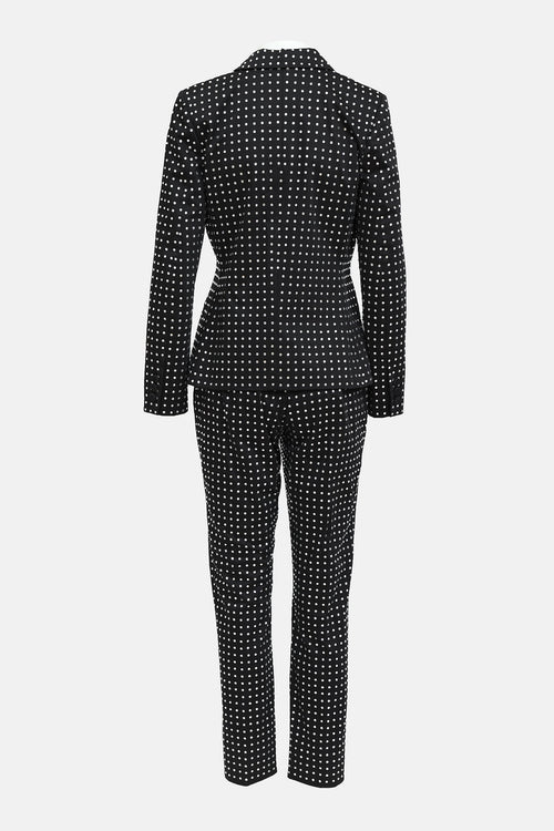 Moschino Crystal Blazer & Pant Co-Ord Set