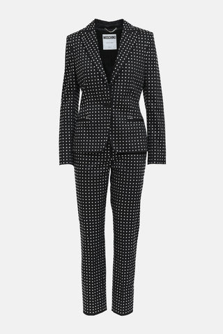 Moschino Crystal Blazer & Pant Co-Ord Set