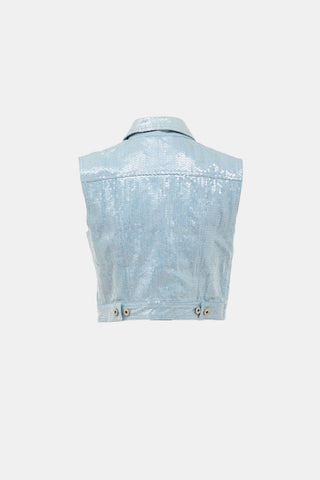Moschino Denim Sequin Vest