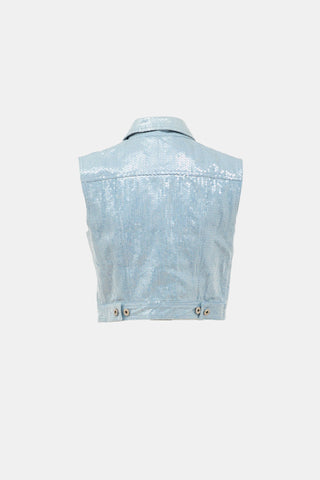 Moschino Denim Sequin Vest
