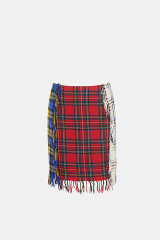 Moschino FW 2015 Tartan Mini Skirt