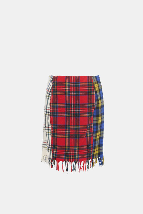 Moschino FW 2015 Tartan Mini Skirt