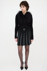 Moschino Feather Collar Cardigan