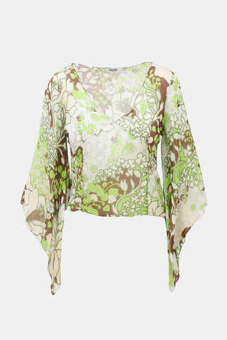 Moschino Jeans Silk Floral Blouse