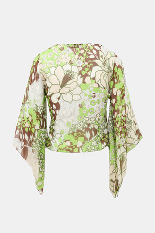 Moschino Jeans Silk Floral Blouse