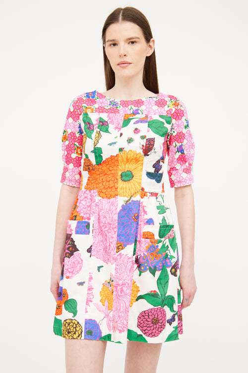 Multi Floral Print Dress
