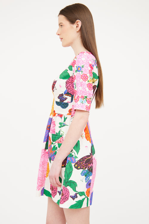 Multi Floral Print Dress