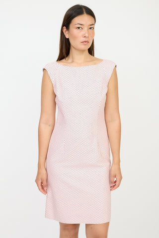 Moschino Pink & Black Polka Dot Dress