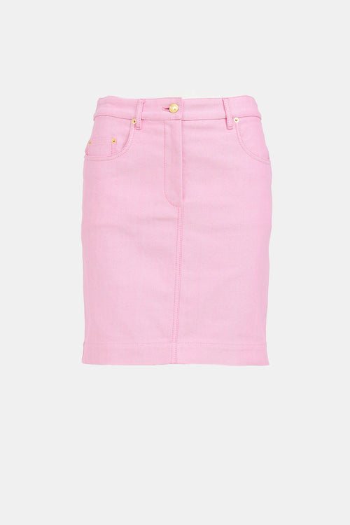 Moschino Denim Pin Midi Skirt