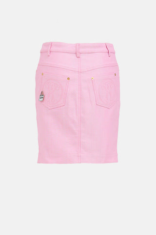 Moschino Denim Pin Midi Skirt