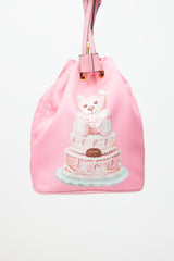Moschino Pink Nylon Print Crossbody Bag