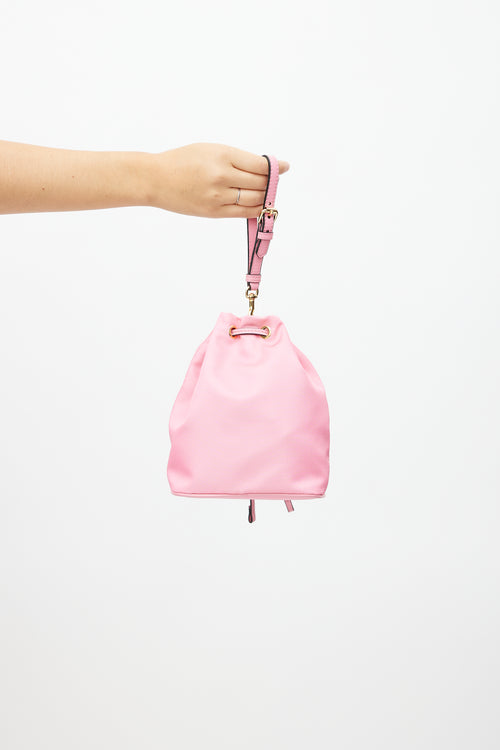 Moschino Pink Nylon Print Crossbody Bag