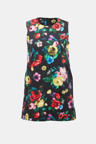 Moschino Pixel Floral Dress