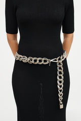 Moschino // Silver Chain Link Padlock Belt – VSP Consignment