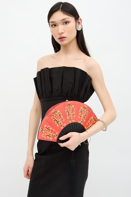 Spring 2020 Leather Fan Clutch