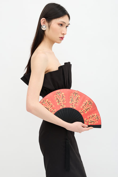 Spring 2020 Leather Fan Clutch