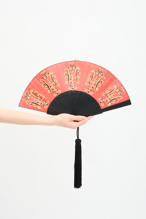 Spring 2020 Leather Fan Clutch