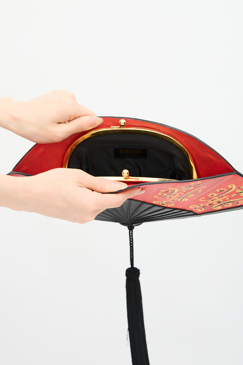 Spring 2020 Leather Fan Clutch