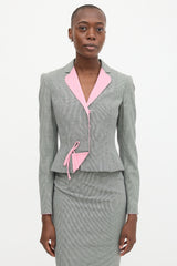 Moschino Vintage Wool Patterned Blazer