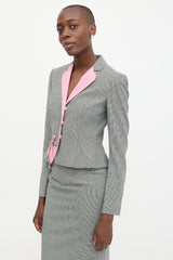 Moschino Vintage Wool Patterned Blazer