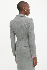 Moschino Vintage Wool Patterned Blazer