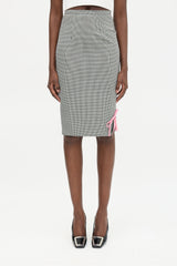 Moschino Vintage Wool Patterned Skirt
