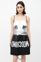 Moschino Couture FW17 Black & White Logo Mini Dress