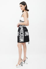 Moschino Couture FW17 Black & White Logo Mini Dress