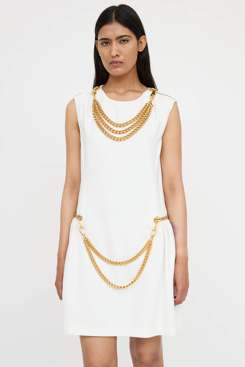 Moschino Chainlink Sleeveless Dress