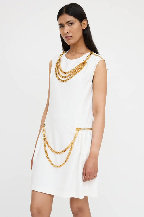 Moschino Chainlink Sleeveless Dress