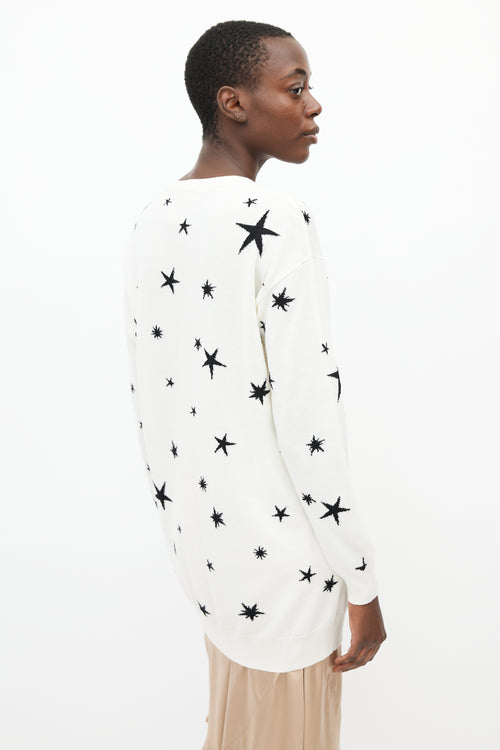 Moschino White & Multi Star Sweater Dress