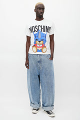 Moschino White & Multicolour Graphic T-Shirt