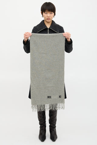 Moschino Wool Logo Scarf