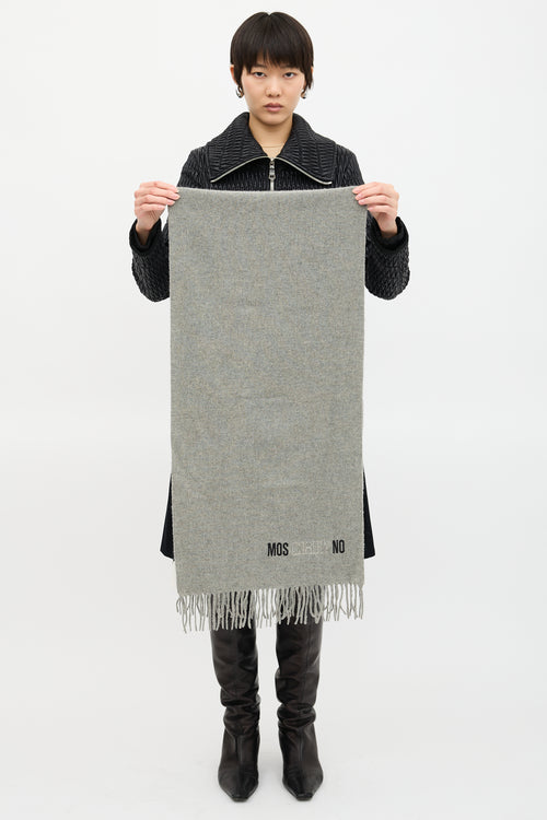 Moschino Wool Logo Scarf