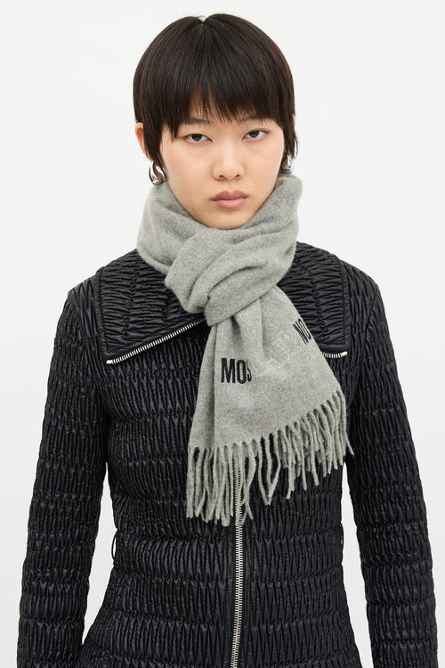 Moschino Wool Logo Scarf