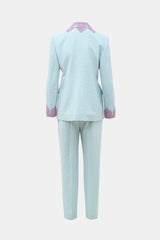 Moschino Wool Patterned Suit