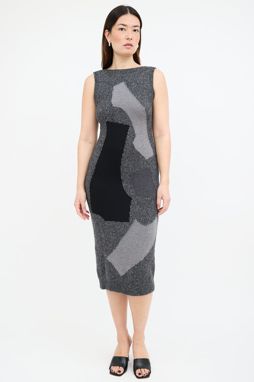 Moschino Wool Colour Block Dress