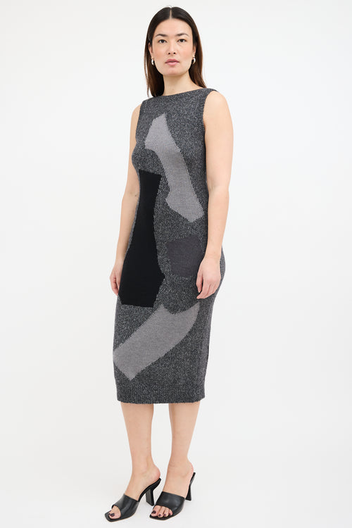 Moschino Wool Colour Block Dress