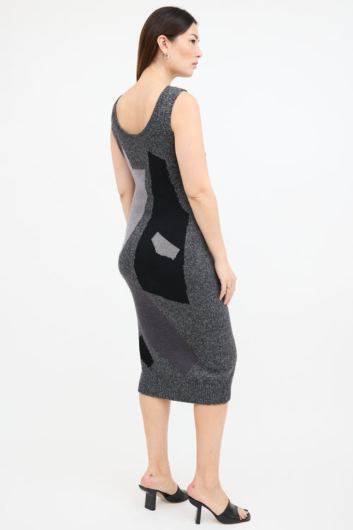 Moschino Wool Colour Block Dress