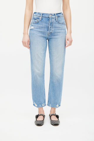 Mother Light Wash Tomcat Distressed Jeans