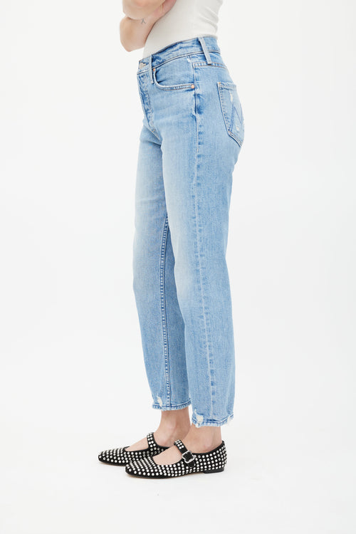 Mother Light Wash Tomcat Distressed Jeans