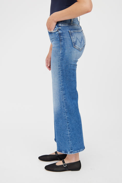 Mother Blue Medium Wash Hustler Ankle Jean