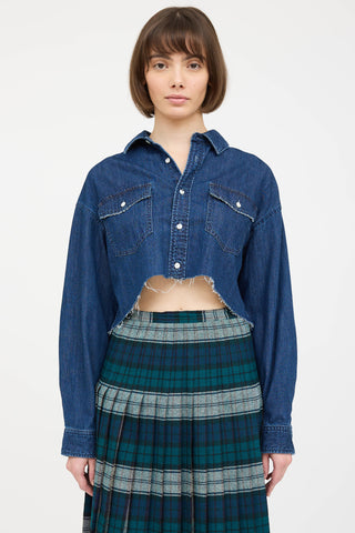 Moussy Cropped Denim Shirt