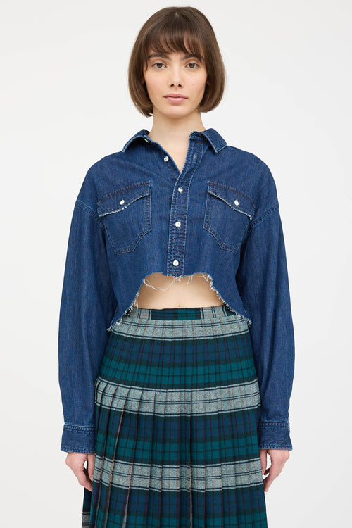 Moussy Cropped Denim Shirt