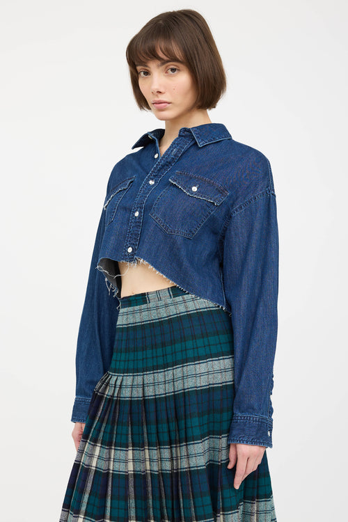 Moussy Cropped Denim Shirt