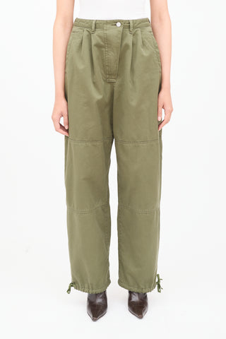 Moussy Vintage Green Cargo Drawstring Pant