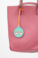 Moynat Green & Pink Reversible Leather Tote